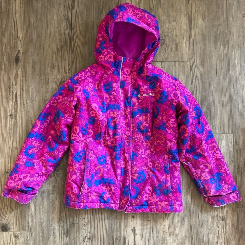 Little girls Columbia flower print winter coat